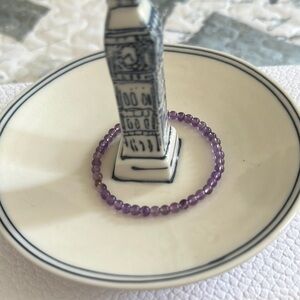 NWOT Amethyst round gemstone beads Bracelet